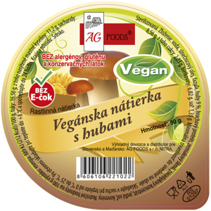 AG Foods Veganská pomazánka s houbami 50 g